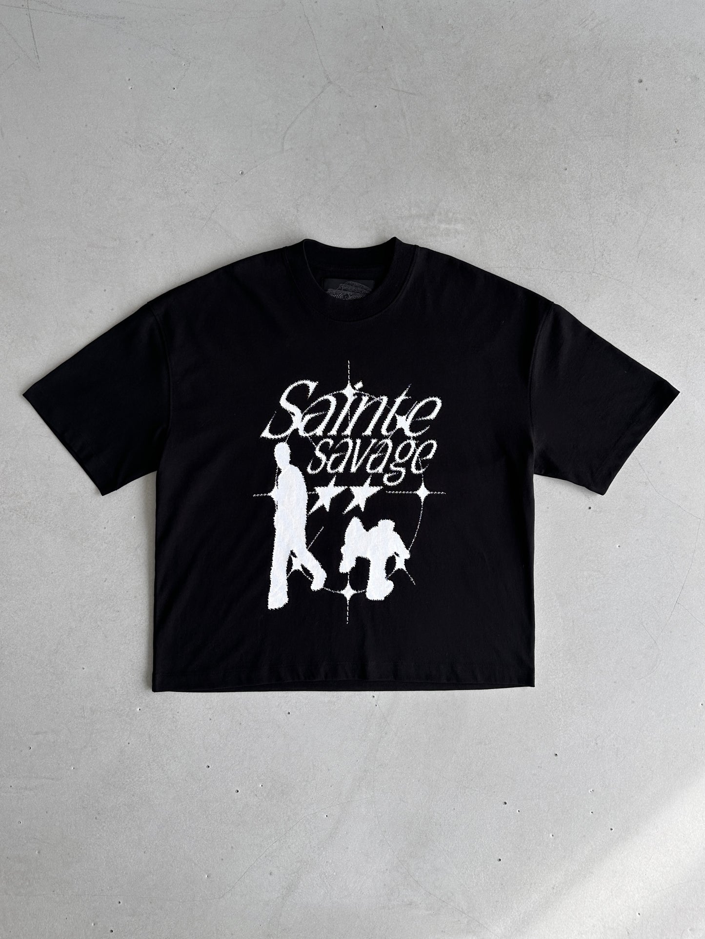 Twinkling Stars Black T-Shirt