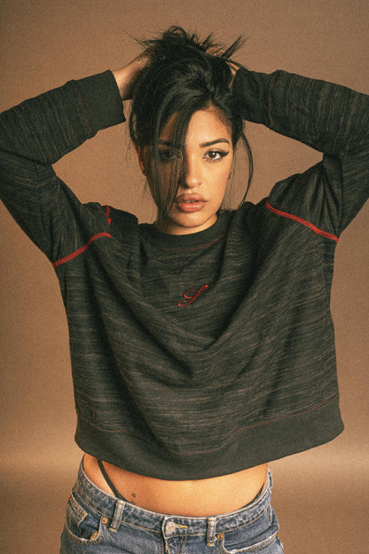 CONTRAST LONG-SLEEVE